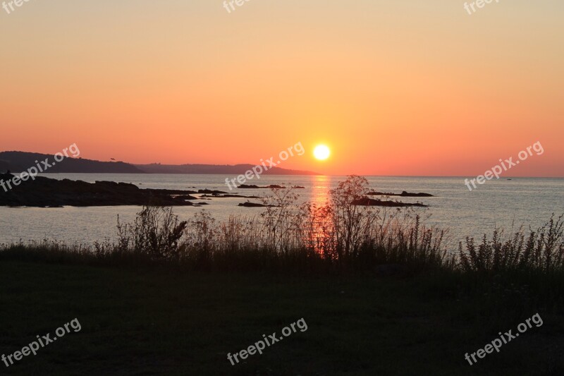 Denmark Bornholm Listed Port Sunset Free Photos