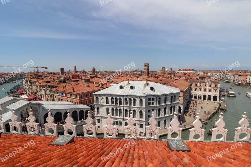 Venice Roofs Channel Italy Venezia