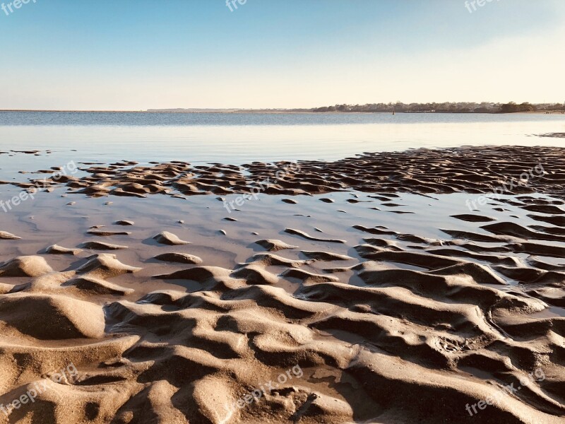 Sand Beach Corrugated Coast Sea