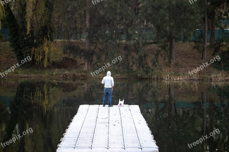 Person Contemplation Back Reflection Outdoors