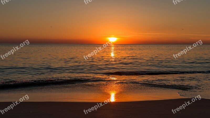 Beach Water Sea Sylt Clouds