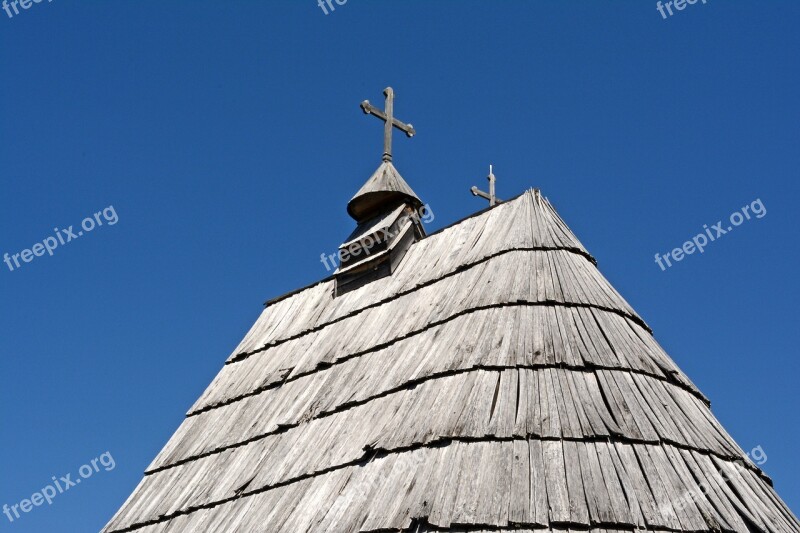 Wooden Roof Top Housing Cross High