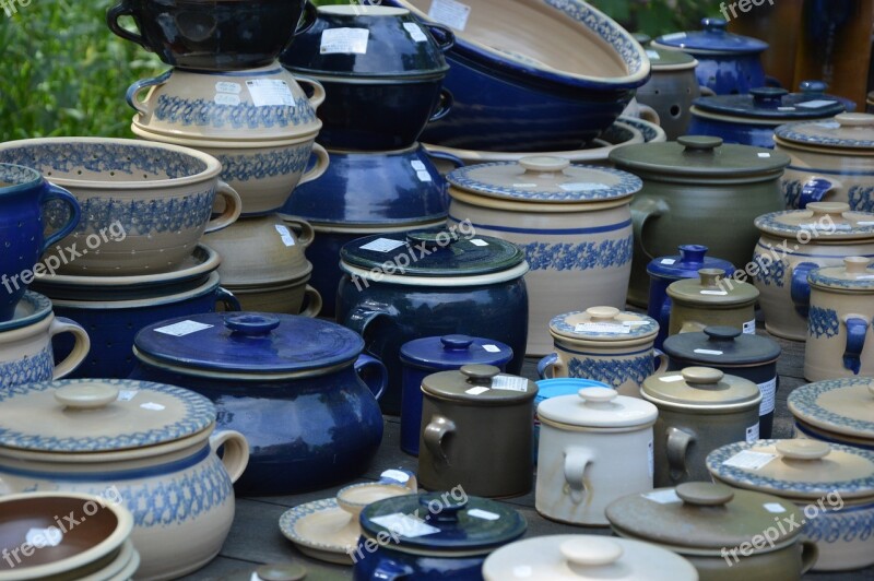 Decoration Ceramic Pottery Potters Market Sales Stand