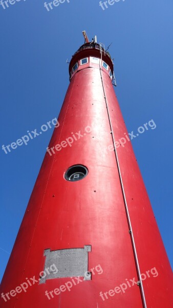 Lighthouse Schiermonnikoog Wadden Red Wadden Sea