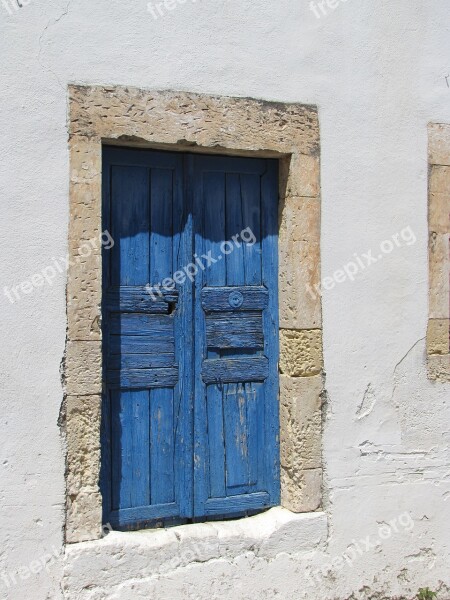 Door Greece Blue Island Sea