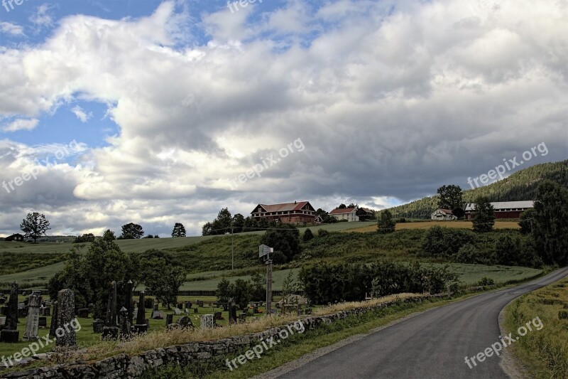 Norway Heddal Landscape Summer View