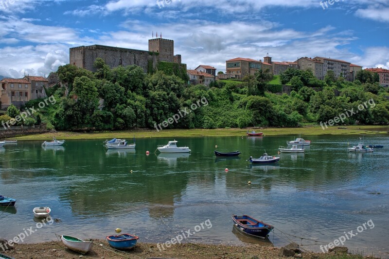 San Vicente Of La Barquera Nature Landscape Spain Boats