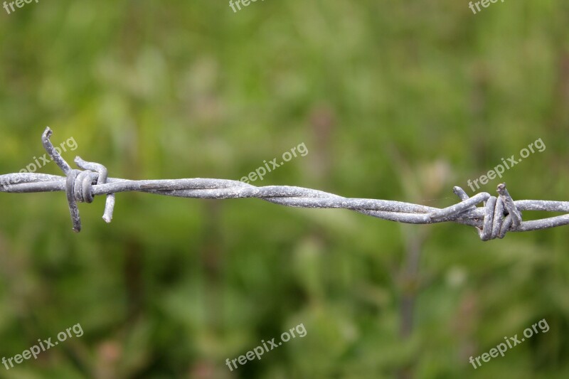 Barbed Wire Fence Demarcation Barrier Boundary