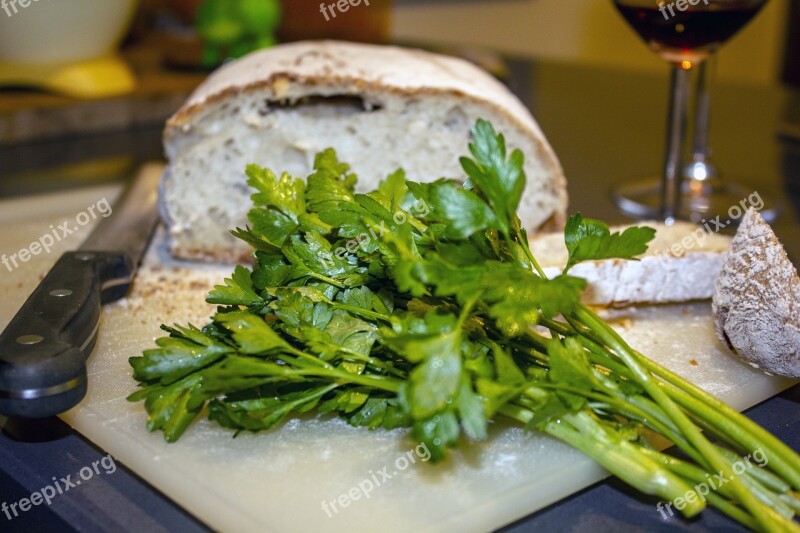 Parsley Bread Italian Cuisine Kitchen Food