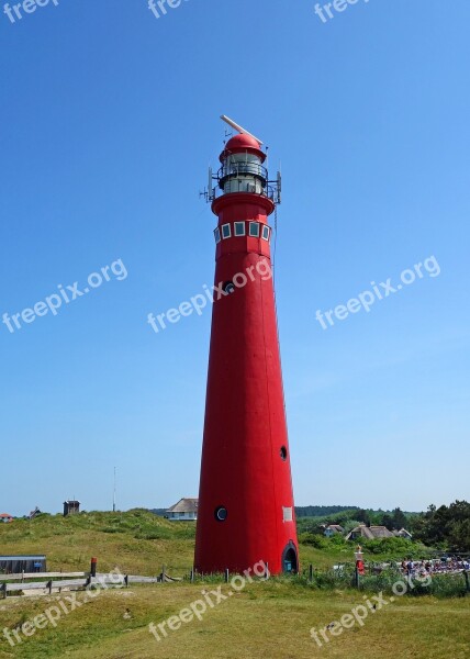 Lighthouse Schiermonnikoog Wadden Red Wadden Sea