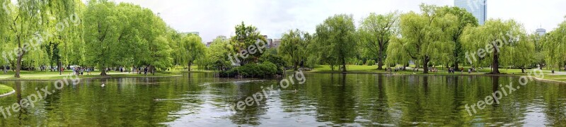 Boston Commons Park Boston City Urban