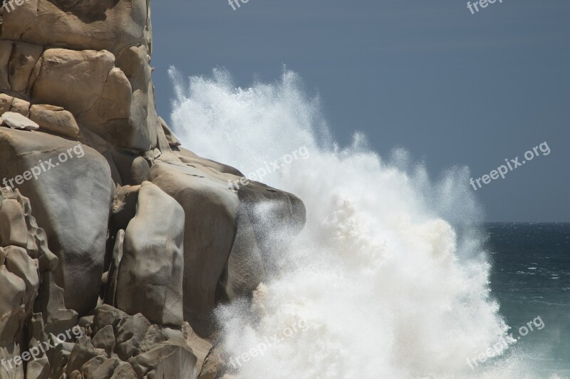 Cabo San Lucas Mexico Baja Surf Cliff