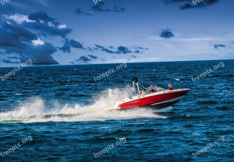 Speedboat Powerboat Racing Boat Boating Leisure Boat