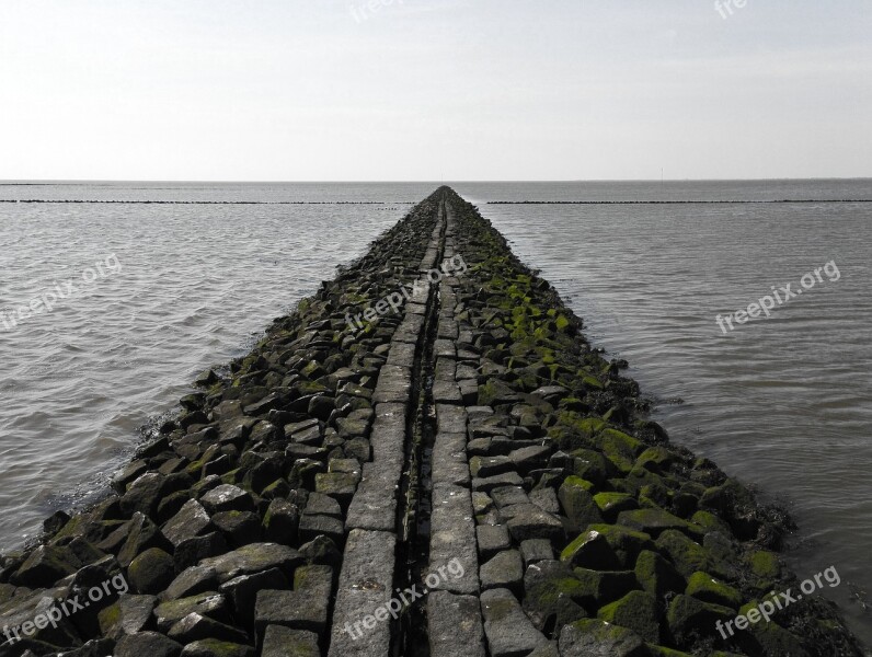 North Sea Germany Friesland Buhne Ocean