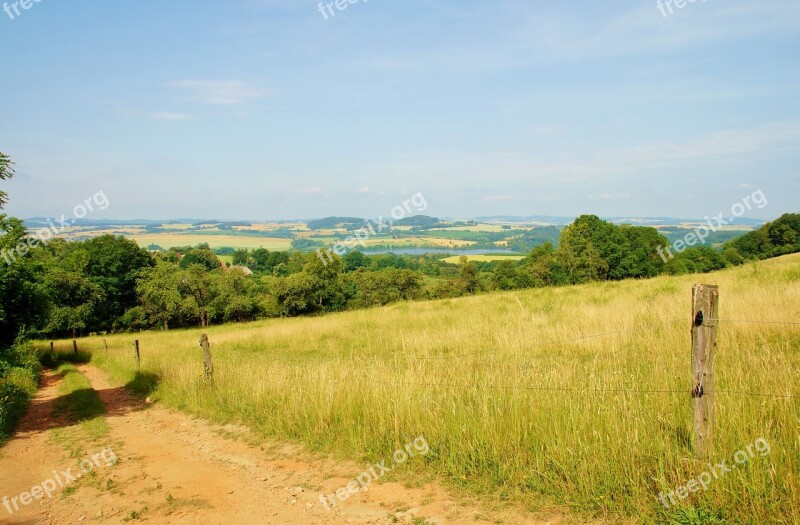 Dusty Path Field Landscape View