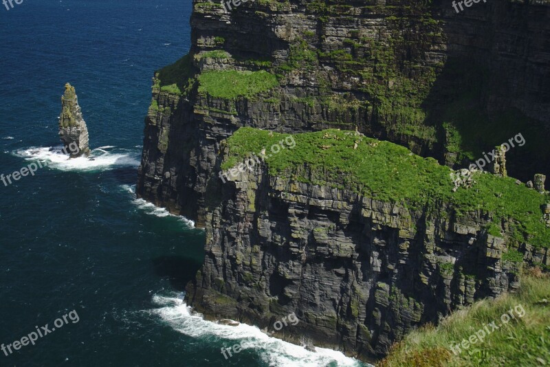 Moher Ireland Cliff Sea Ocean