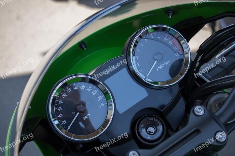 Motorcycle Kawasaki Two Wheeled Vehicle Z900 Speedometer