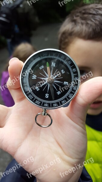 Compass Boy Macro Child Kid