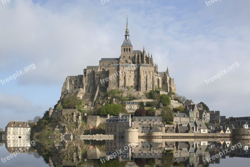 High Tide Normandy France Mont Saint Michel Heritage