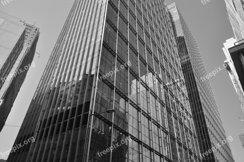 Pattern Commercial Building Building Black White Free Photos