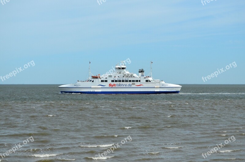 Ferry Transport Sylt Sylt Ferry Ship Traffic