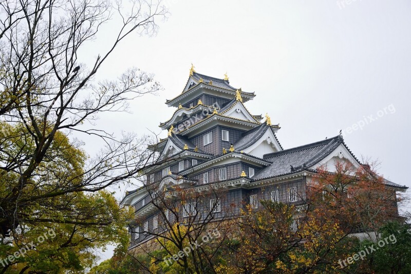 Okayama Castle Trees Free Photos