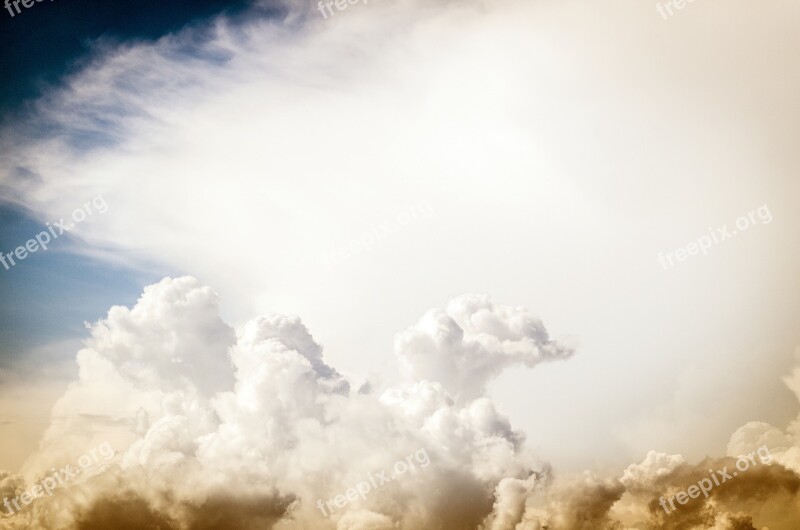 Clouds Sky Colors Red Blue