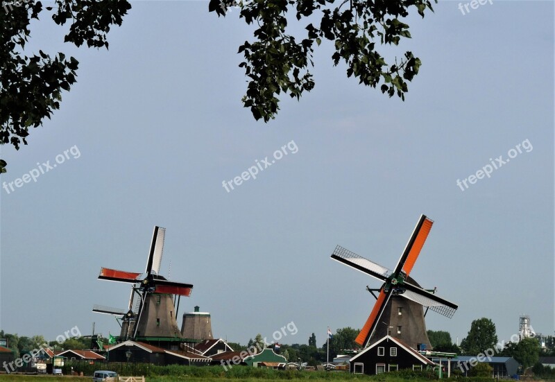 Netherlands Windmills Amsterdam Free Photos