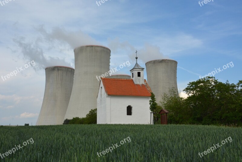 Power Station Chapel Nature Christianity Czech Republic