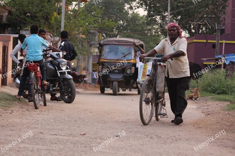 India Gal Cycle People Free Photos