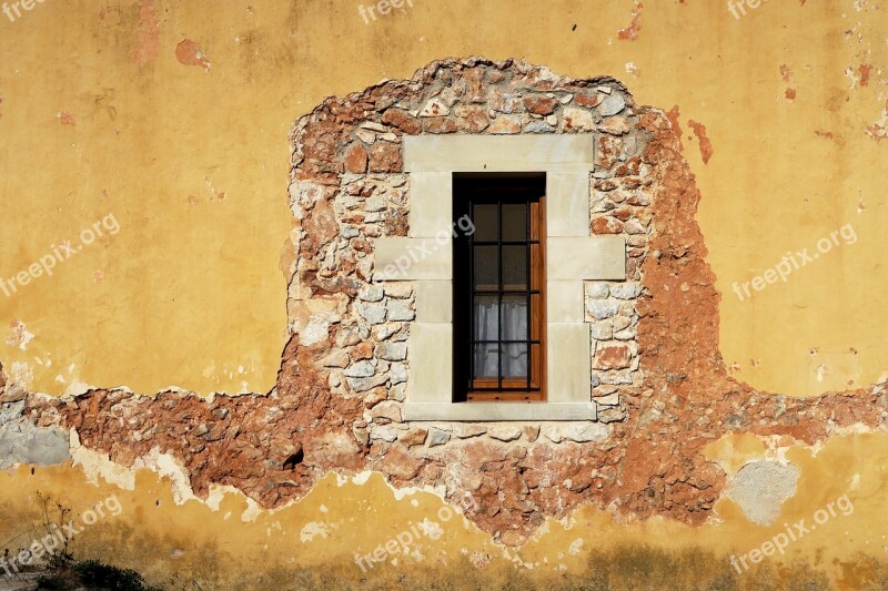 Window Old Wall Old Old Windows Wall Stone