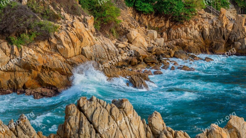 Beach Acapulco Mexico Tropical Summer