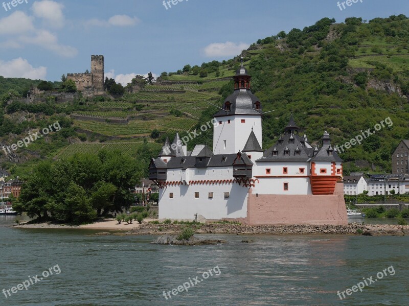 Rhine Kaub Castle Good Rock Pfalzgrafenstein