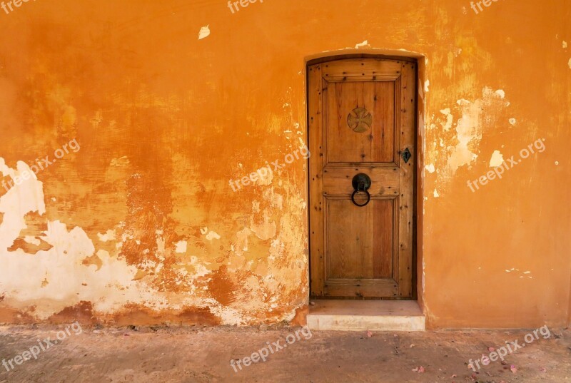 Old Door Wall Crepi Door Door Wood Old