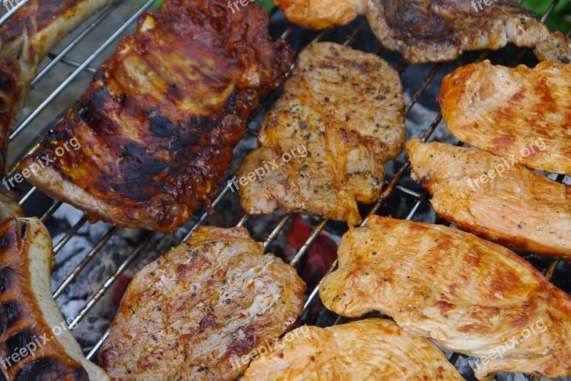 Barbecue Meat Grilled Meats Marinated Food