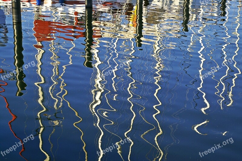 Sailing Boat Marina Port Water Mirroring