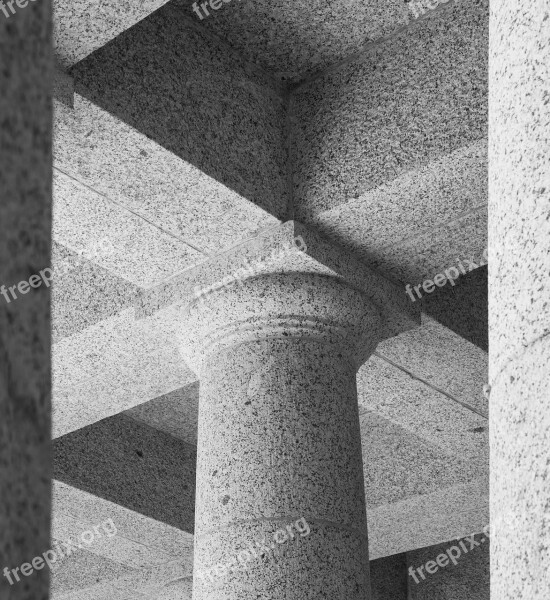 Rhodes Memorial Granite Column Ceiling Detail Architecture Column Stone