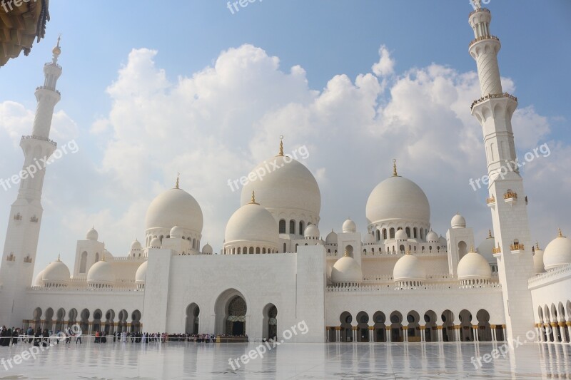 Mosque Abu Dhabi Architecture Arab Uae