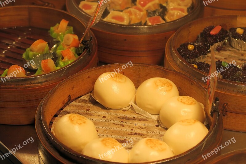 Steamed Stuffed Bun Food China Gourmet Lunch