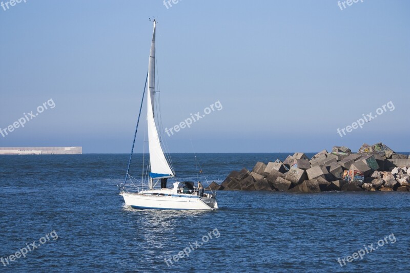 Boat Sailboat Sea Sailing Ocean