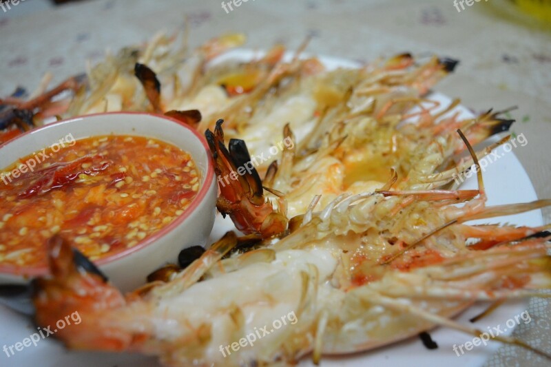 Shrimp River Prawn Even Water Shrimp Foodstuff Food