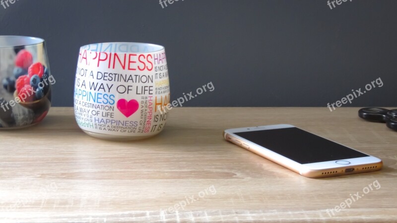 Iphone Mock-up Candle Quotes Happiness