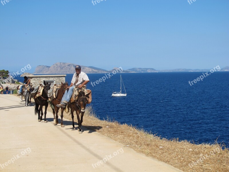 Hydra Greece Landscape Holiday Sky