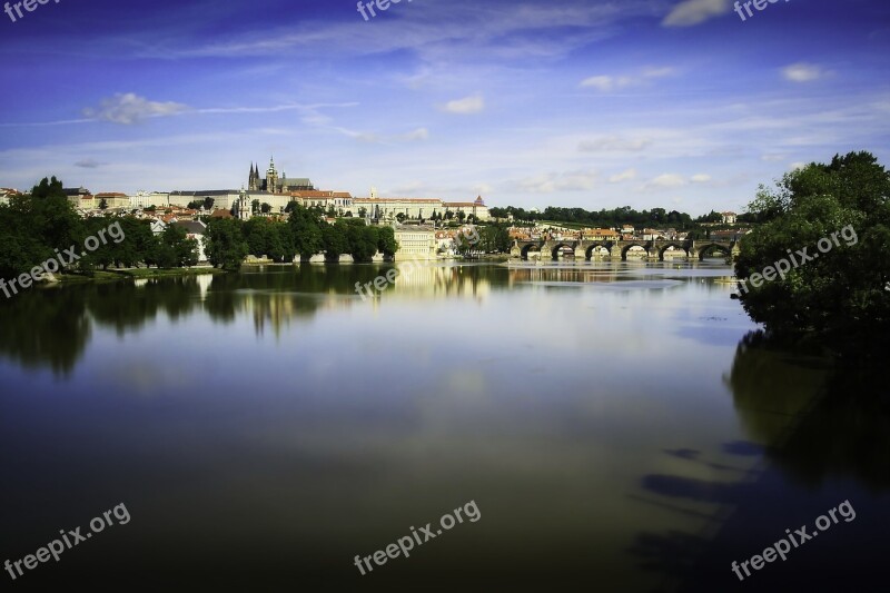 Prague Moldova Czech Republic Bridge City