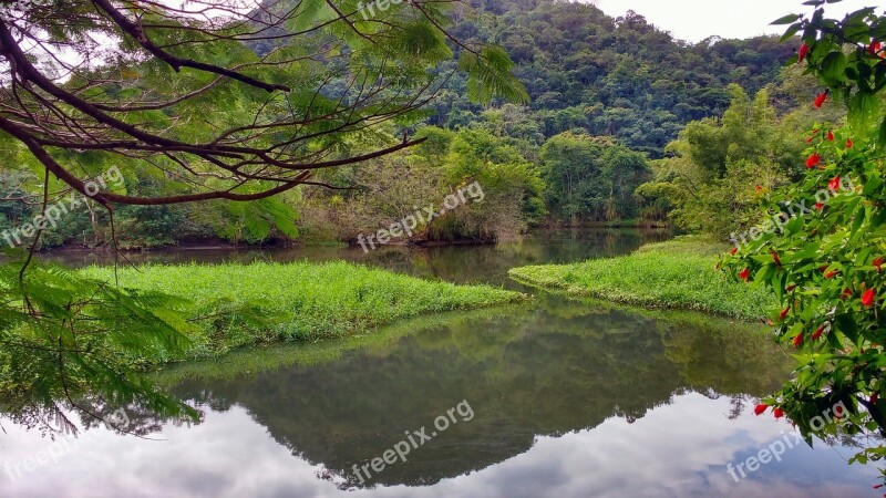 Rio Nature Water Landscape Mountains