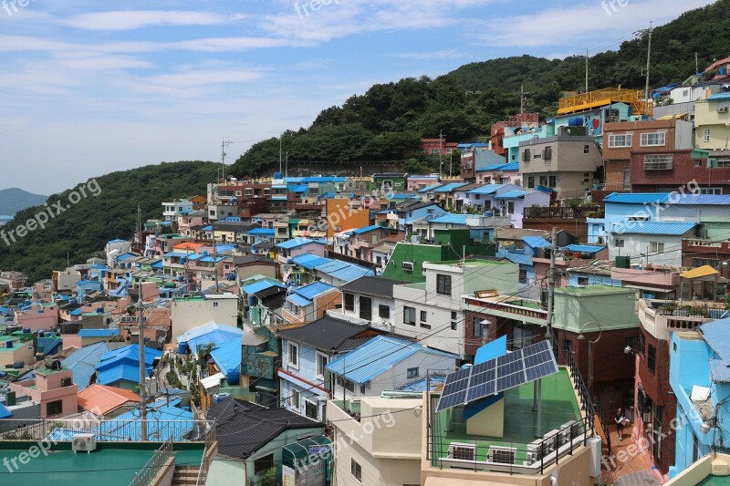 Korea Busan Gamcheon-dong Culture Village Painted Mural Village Free Photos