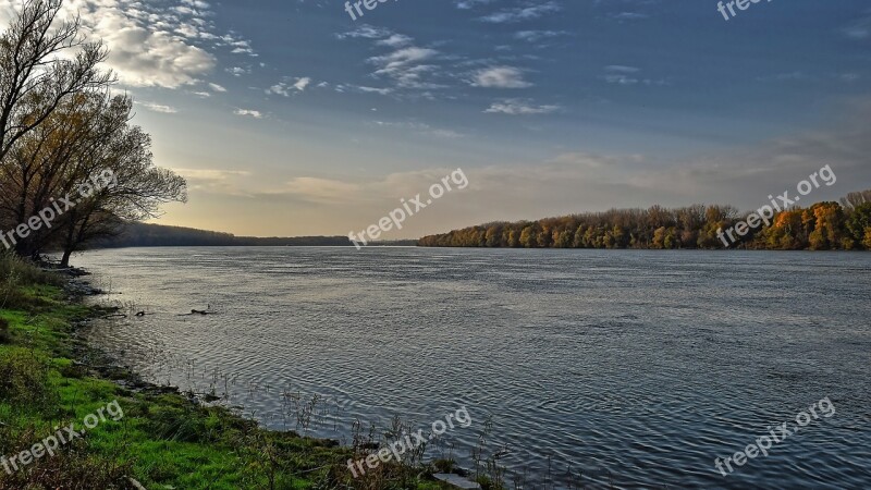 Danube River Powerful Wide Water Landscape