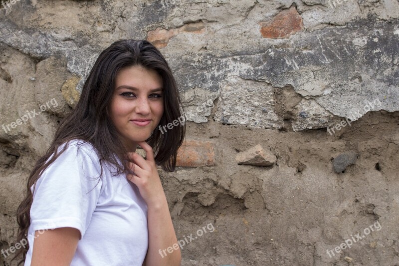 Wall Women Rustic Teen Free Photos