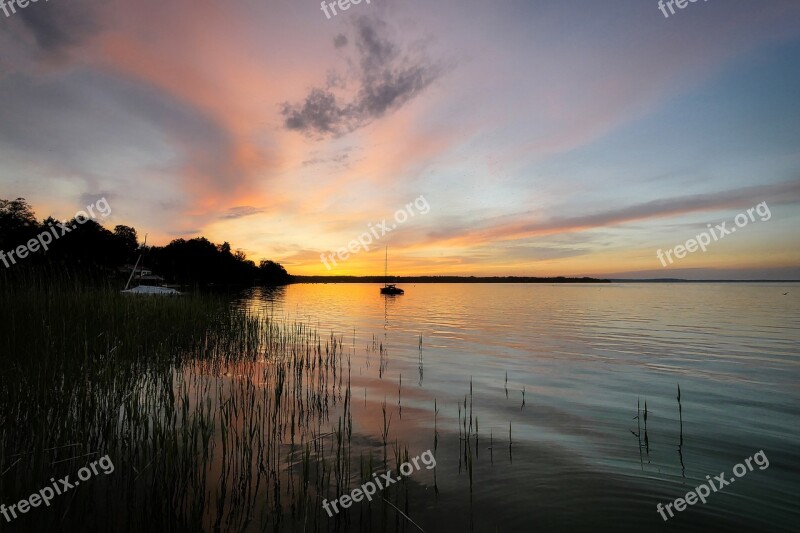 Lake Sunset Abendstimmung Evening Water