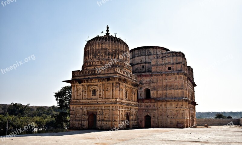 Cenotaph Orchha Madhya Pradesh Sixteen Century Bundela Dynasty